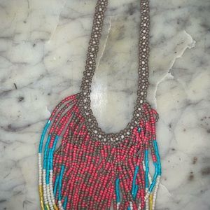 Beaded statement necklace